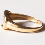 Anello vintage in oro 18K con diamanti (0.05ctw ca.), anni ‘70