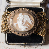 Bracciale antico in oro 18K con cammeo su conchiglia, primi del ‘900