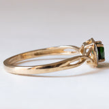 Anello vintage in oro 8K e cromodiopside, anni ‘80