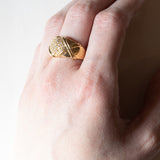 Anello vintage in oro 18K con diamanti (0.40ctw ca.), anni ‘70