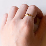 Anello vintage in oro 18K con rubino, anni ‘50