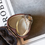 Art Deco solitaire in 18K gold and silver with approx. 1ct diamond, 1920s
