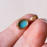 Vintage 9K gold pendant with turquoise paste, 60s / 70s