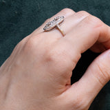 Bague de style Art Déco en or blanc 18 carats avec diamants (0,80 ct env.)