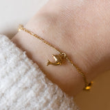 Braccialetto vintage in oro 18K con delfini, anni ‘80/‘90