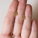 Orecchini pendenti vintage in oro 18K, anni ‘60