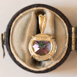 Ciondolo moderno in oro 9K con topazio mistico