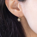 Orecchini punto luce antichi in oro 18K con diamanti (1.07ctw ca.), primi del ‘900