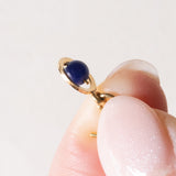 Orecchini vintage in oro giallo 18K con lapislazzuli, anni ‘70