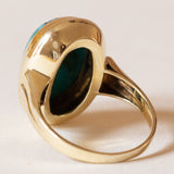 Anello vintage in oro 14K con turchese, anni ‘60