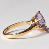 🔮 Anello vintage da cocktail in oro 18K con ametista (4.60ct ca.), anni ‘60
