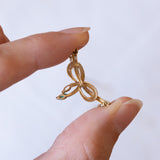 Collana vintage in oro 18K con smeraldo, anni '60/'70