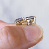 Orecchini moderni in oro 8K con topazi mistici
