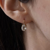 Orecchini vintage in oro 8K con acquamarine, anni ‘60