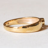 Anello a fascia in oro 9K con rubino, anni ‘50/‘60