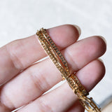 Collana vintage in oro 14K con spinello azzurro sintetico, anni ‘70/‘80