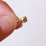 Collana vintage in oro 14K con punto luce di 0.10ct ca., anni ‘70/‘80