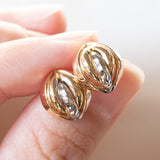 Orecchini vintage in oro 18K, anni ‘60/‘70