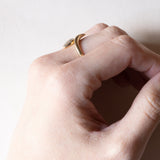 Anello a serpente vintage in oro 14K con diamanti (0.12ctw ca.), anni ‘70