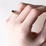 Anello vintage in oro 14K con granati, anni ‘70