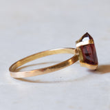 Vintage 18K gold garnet ring, 1960s