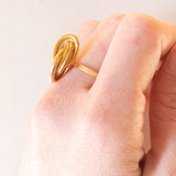 Anello vintage in oro giallo 18K, anni ‘70/‘80