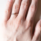Solitario antico in oro 18K con diamante di taglio vecchia miniera (0.30ct ca.), anni ‘10/‘20