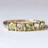Anello vintage in oro 8K con peridoti, anni ‘80