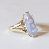 Vintage 14K gold moonstone ring, 60s / 70s