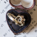 Vintage 14K gold daisy ring with brilliant cut diamonds (approx. 1ctw), 1960s / 1970s