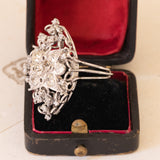 Anello vintage in oro bianco 18K con diamanti (1.75ctw ca.), anni ‘50/‘60