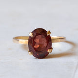 Vintage 18K gold garnet ring, 1960s