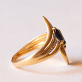 Anello vintage in oro 18K con zaffiri, anni ‘60