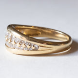 Anello vintage in oro 18K con diamanti (0.50ctw ca.), anni ‘70