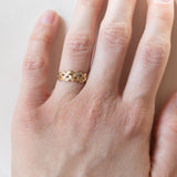 Anello vintage in oro 18K con diamanti, anni ‘50/‘60