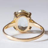 Anello vintage da cocktail in oro 18K con acquamarina, anni ‘50