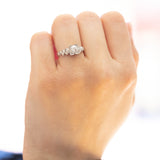 Anello Art Déco in oro bianco 14K con diamanti (0.48ctw ca.), anni ‘30