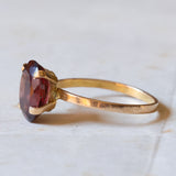 Vintage 18K gold garnet ring, 1960s