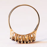 Anello vintage in oro giallo 18K con granati (2ctw ca.), anni ‘50/‘60