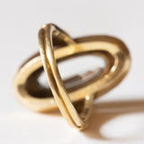 Anello vintage in oro 18K con acquamarina, anni ‘70