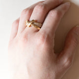 Anello vintage in oro 18K con diamanti (0.56ctw ca.), anni ‘70