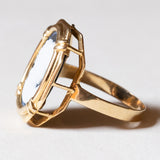 đ¤ Anello vintage in oro 18K con cammeo su onice, anni â80