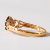 Anello vintage in oro 8K con iolite viola, anni ‘70/‘80
