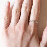 Anello vintage in oro 14K con diamanti (0.14ct ca.), anni ‘60/‘70