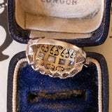 Anello antico in oro 18K con diamanti di taglio rosetta, anni ‘30/‘40
