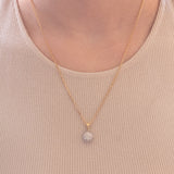 Vintage 18K gold necklace with diamonds (0.40ctw approx.), 1970s