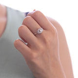 Anello in oro bianco 18K con diamanti (0.20ctw)