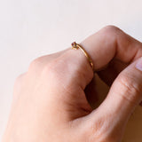 Anello vintage in oro 18K con rubino, anni ‘50