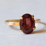 Vintage 18K gold garnet ring, 1960s
