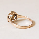 Bague marguerite ancienne en or 18 carats et diamants, années 1930/40